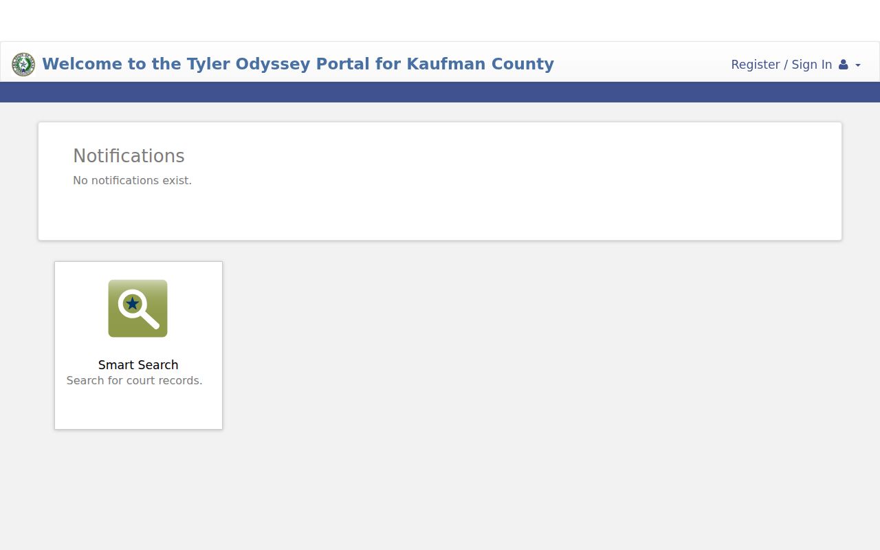 Kaufman County case lookup Tyler Court Search portal