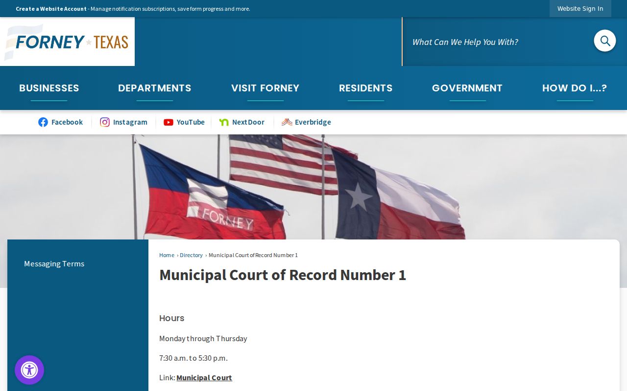 Forney court docket municipal directory contact