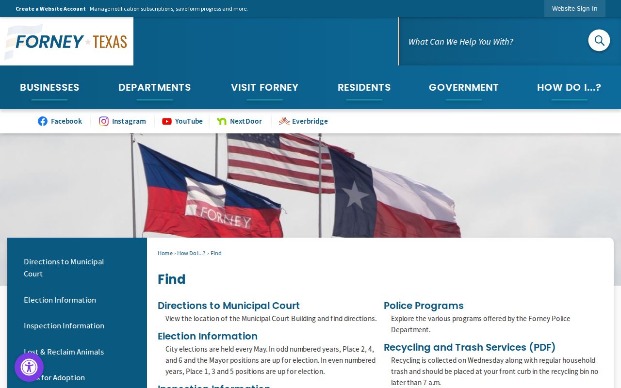 Kaufman County court dates through Forney Trial Dockets