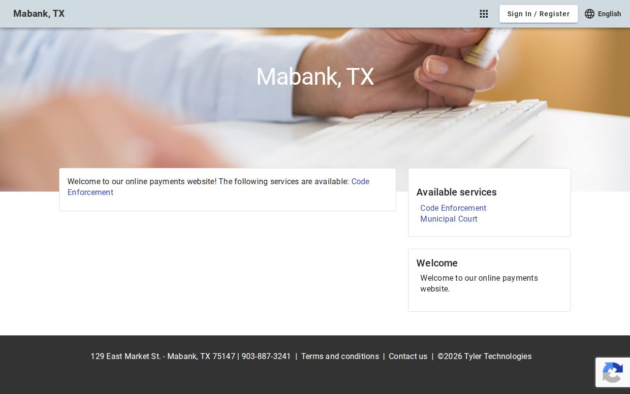 Mabank court docket municipal online services portal